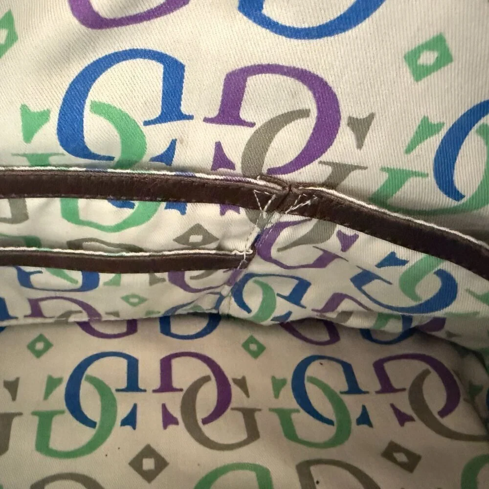 Guess Large Brown Leather Shoulder Bag